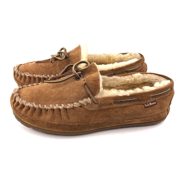 L.L. Bean Wicked Good Moccasins Slippers 9 W - Picture 2 of 14